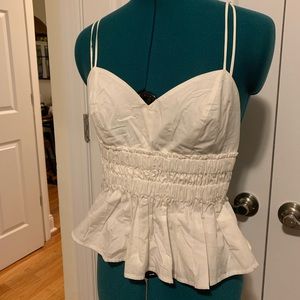 Cotton white fit and flat peplum top - great for summer!